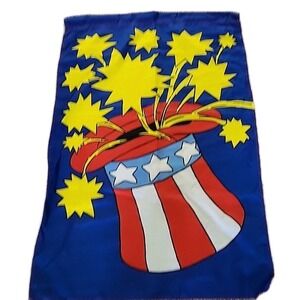 4th Of July‎ Garden Yard Flag  28 X 40" Patriotic Party Fireworks America USA